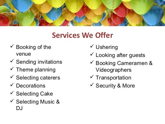 a party planner