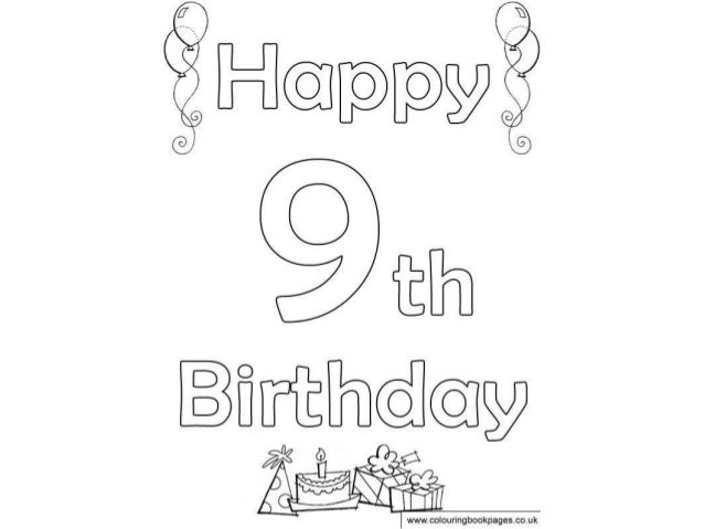 Birthdays Colouring Pages and Kids Colouring Activities