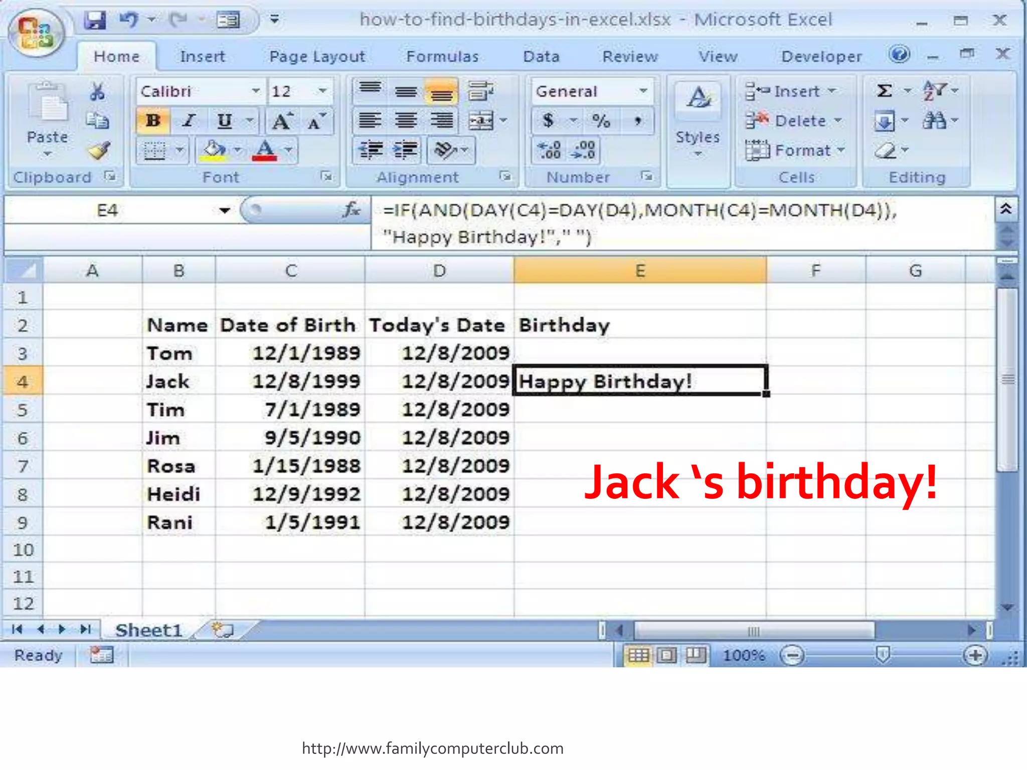 Jack ‘s birthday!http://www.familycomputerclub.com
