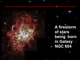 A firestorm of stars being  born in Galaxy NGC 604 