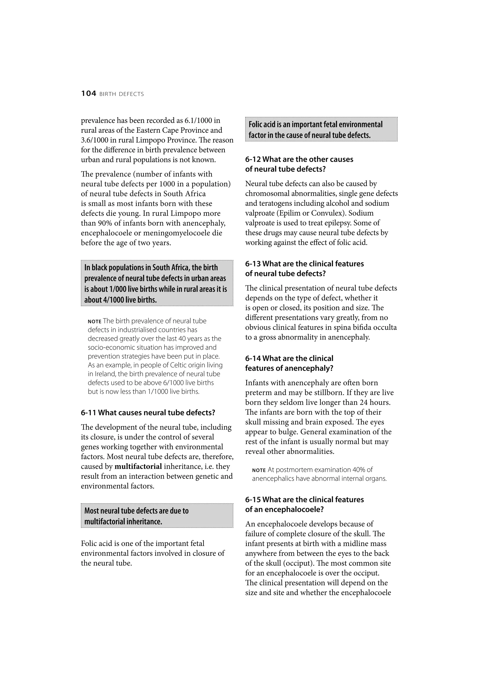 Birth Defects: Neural tube defects | PDF