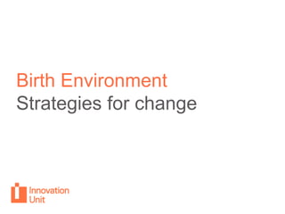 Birth EnvironmentStrategies for change