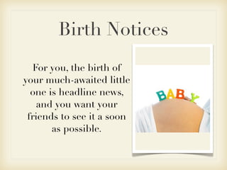 Birth Notices