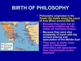 birth of philosophy in ancient greece... | PPT