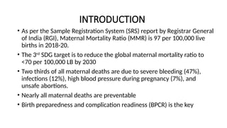 Birth preparedness and complication readiness | PPTX