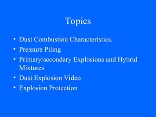 Comprehensive Analysis of Dust Explosions: Characteristics, Hazards ...