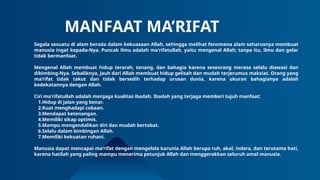 pengertian, tujuan, hakikat ma'rifat.pptx