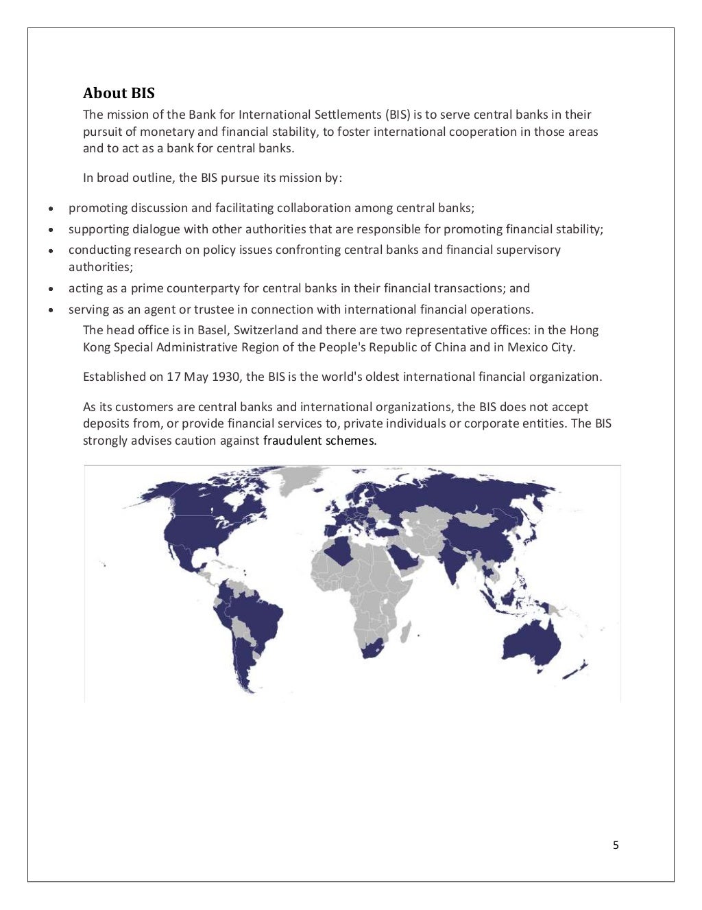 Bank For International Settlements