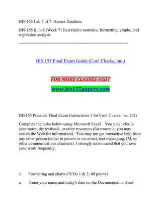 Math 155 Lab 1 Statistics And Computing Example.pdf BIS 155 PAPERS Lessons in Excellence--bis155papers.com