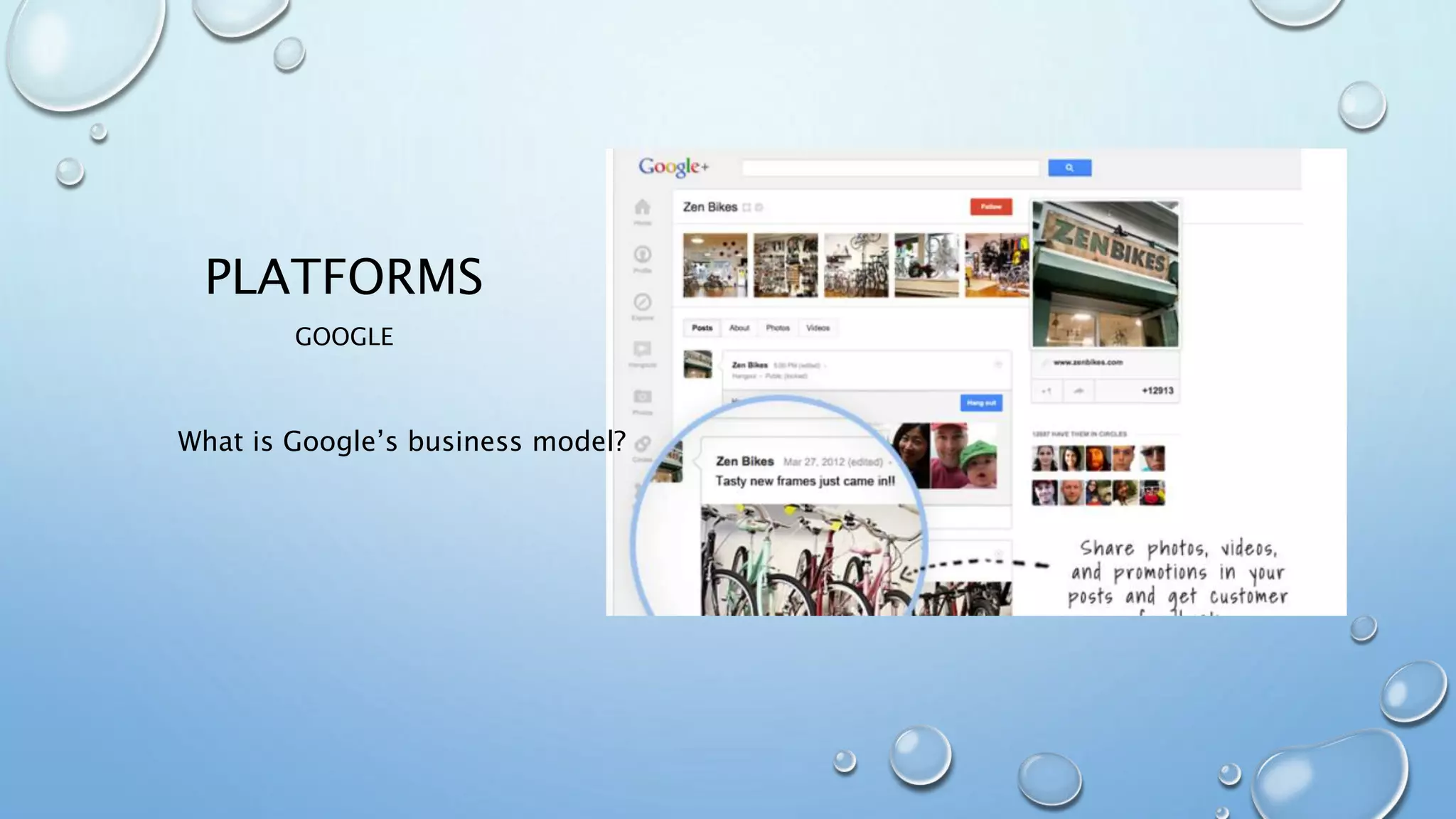 PLATFORMS
GOOGLE
What is Google’s business model?
 