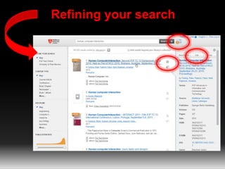 Refining your search
 