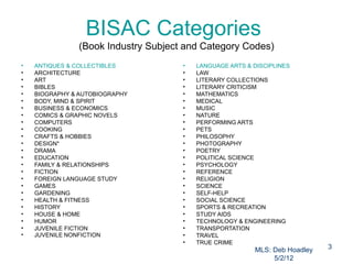 BISAC: A New Way to Organize with the Patron in Mind | PPT