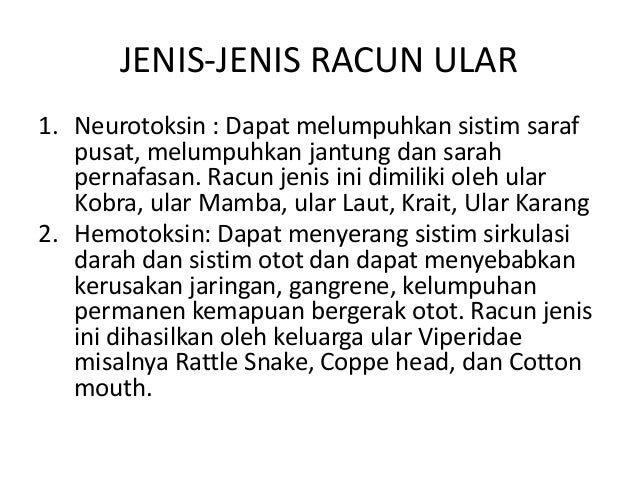 Perbedaan bisa ular