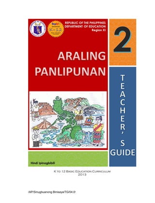 i
/AP/Sinugbuanong Binisaya/TG/04.09.13
K to 12 Basic Education Curriculum
2013
 