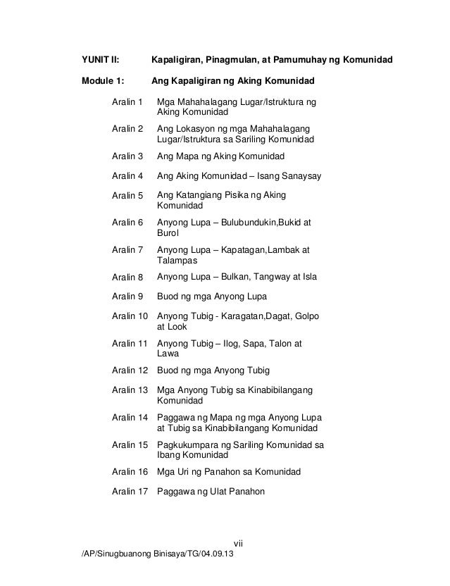 Bisaya araling panlipunan grade 2