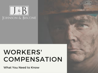 WORKERS'
COMPENSATION
What You Need to Know
 