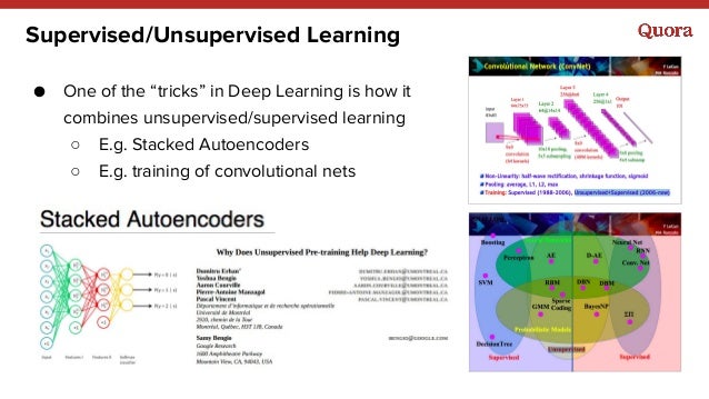 supervised and unsupervised deep learning