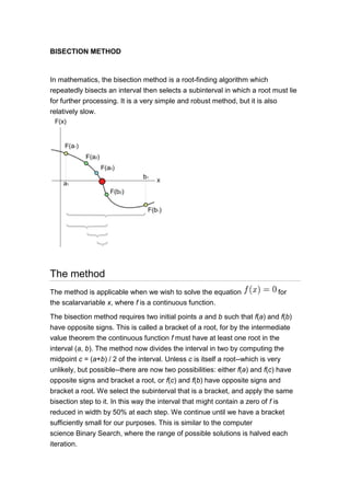 Bisection method | DOCX