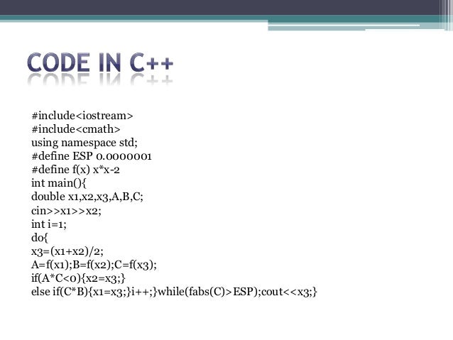 bisection method example ppt Bisection method in matlab youtube.