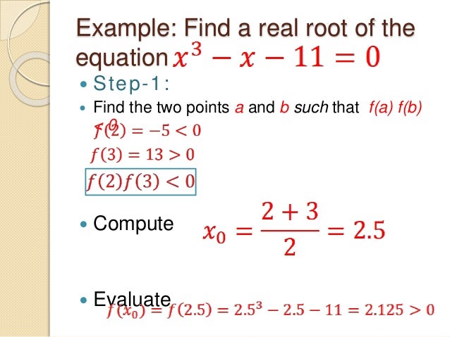 bisection method example ppt Pictures of bisection method kidskunst. Info.