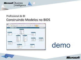 Profissional de BI
Construindo Modelos no BIDS




                              demo
 