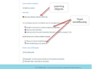 Learning Objects Υλικό εκπαίδευσης 