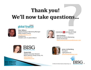 BISG WEBCAST -- Marketing Books in a Digital World