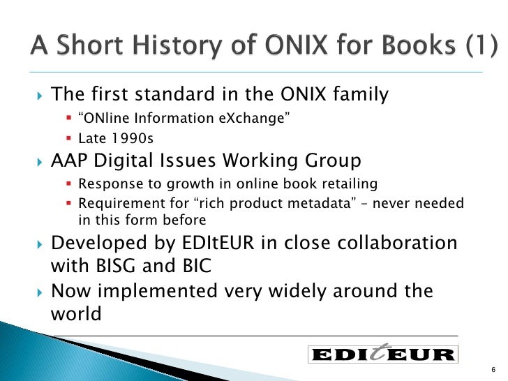 bisg webcast onix for books v3 0 introduction what is onix s final form