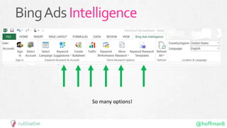 @hoffman8
BingAdsIntelligence
So many options!
 