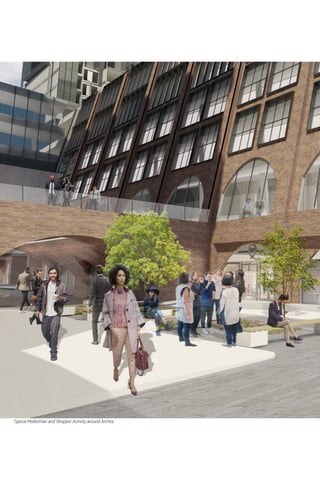 Typical Pedestrian and Shopper Activity around Arches
 