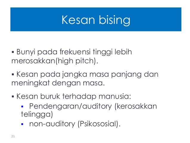 Bising Dan Kesan Kepada Kesihatan