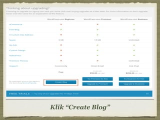 Klik “Create Blog”
 