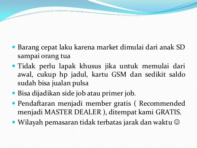 Contoh Bisnis Plan Pulsa - Simak Gambar Berikut
