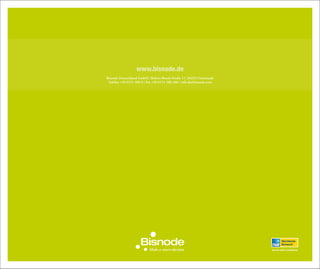 www.bisnode.de
Bisnode Deutschland GmbH | Robert-Bosch-Straße 11 | 64293 Darmstadt
Telefon +49 6151 380-0 | Fax +49 6151 380-360 | info.de@bisnode.com

 