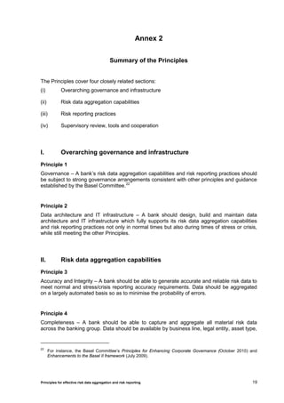 Basel Committee on Banking Supervision: Bank principles for effective ...
