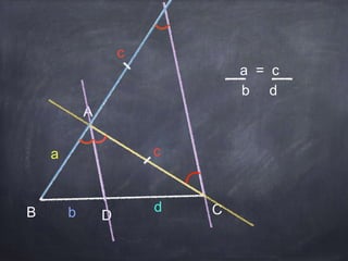 A
B CD
a
b
c
d
c
a = c
b d
 