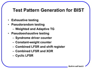Built in self test architecture for the ATPG | PDF