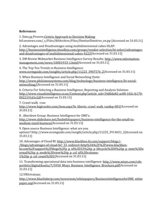 Business Intelligence Strategy for SME's | PDF