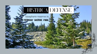 BISTRICA DEFENSE
"VITOSHA" NATURE PARK
biosphere reserve in
 