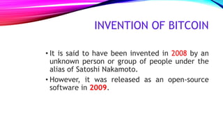 BIT COINS / INVESTMENT IN BIT COIN / .pptx