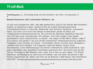 
Tf-idf-Maß
 