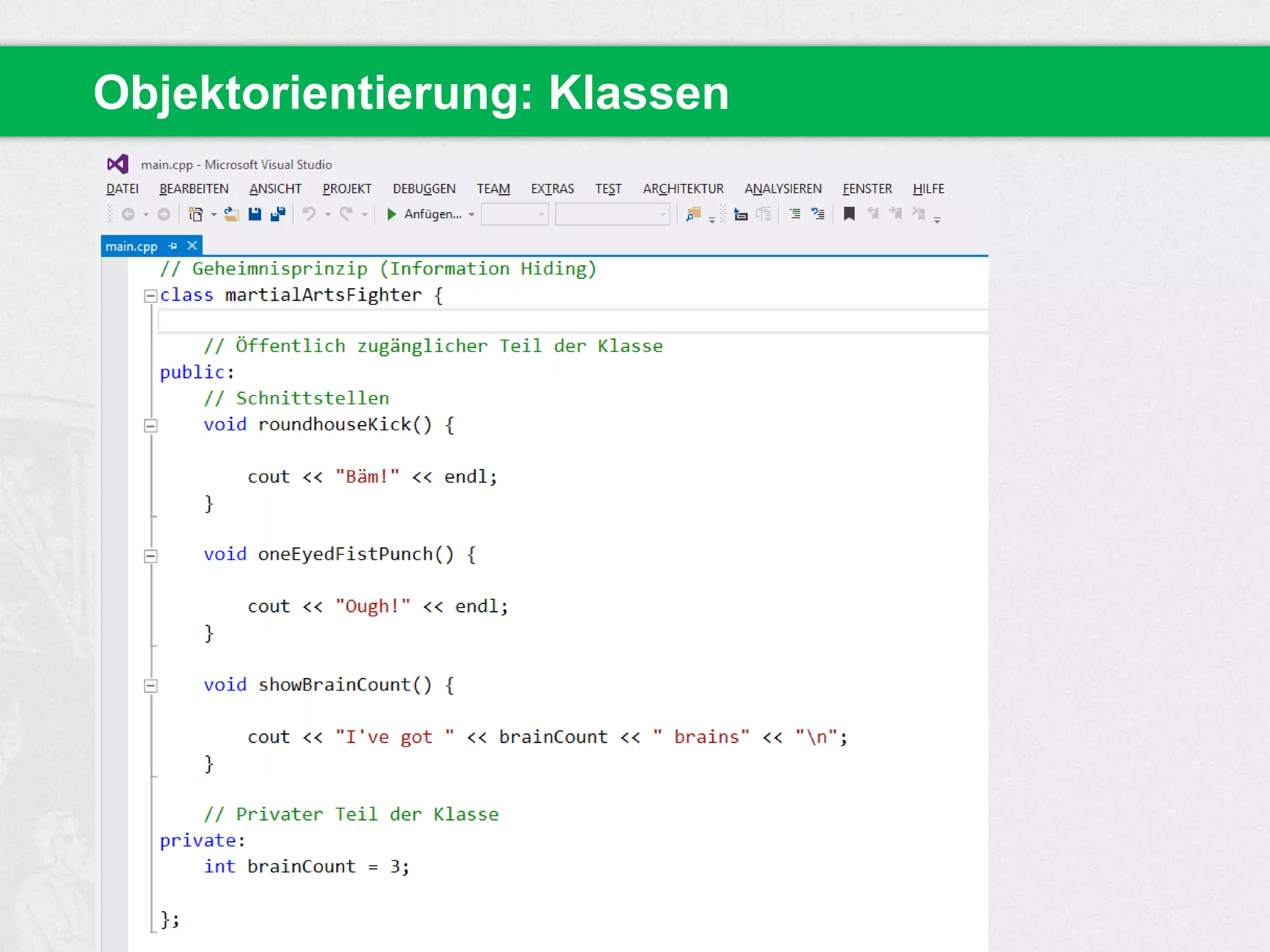 Objektorientierung: Klassen
 