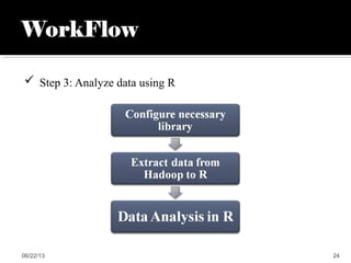  Step 3: Analyze data using R
06/22/13 24
 