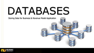 © 2011 Neumont University
DATABASESStoring Data for Business & Revenue Model Application
 