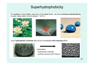 39
Superhydrophobicity
 