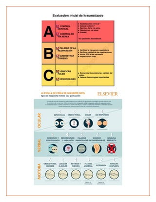 Evaluación inicial del traumatizado
 