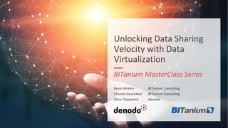 Unlocking Data Sharing
Velocity with Data
Virtualization
BITanium MasterClass Series
Kevin McKerr BITanium Consulting
Vincent Gaorekwe BITanium Consulting
Chris Fitzpatrick Denodo
 