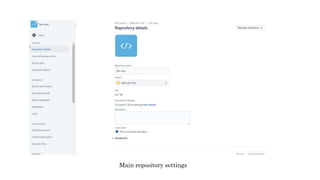 Main repository settings
 