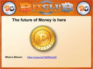 The future of Money is here
What is Bitcoin: https://youtu.be/TjtK6hfnpX0
 