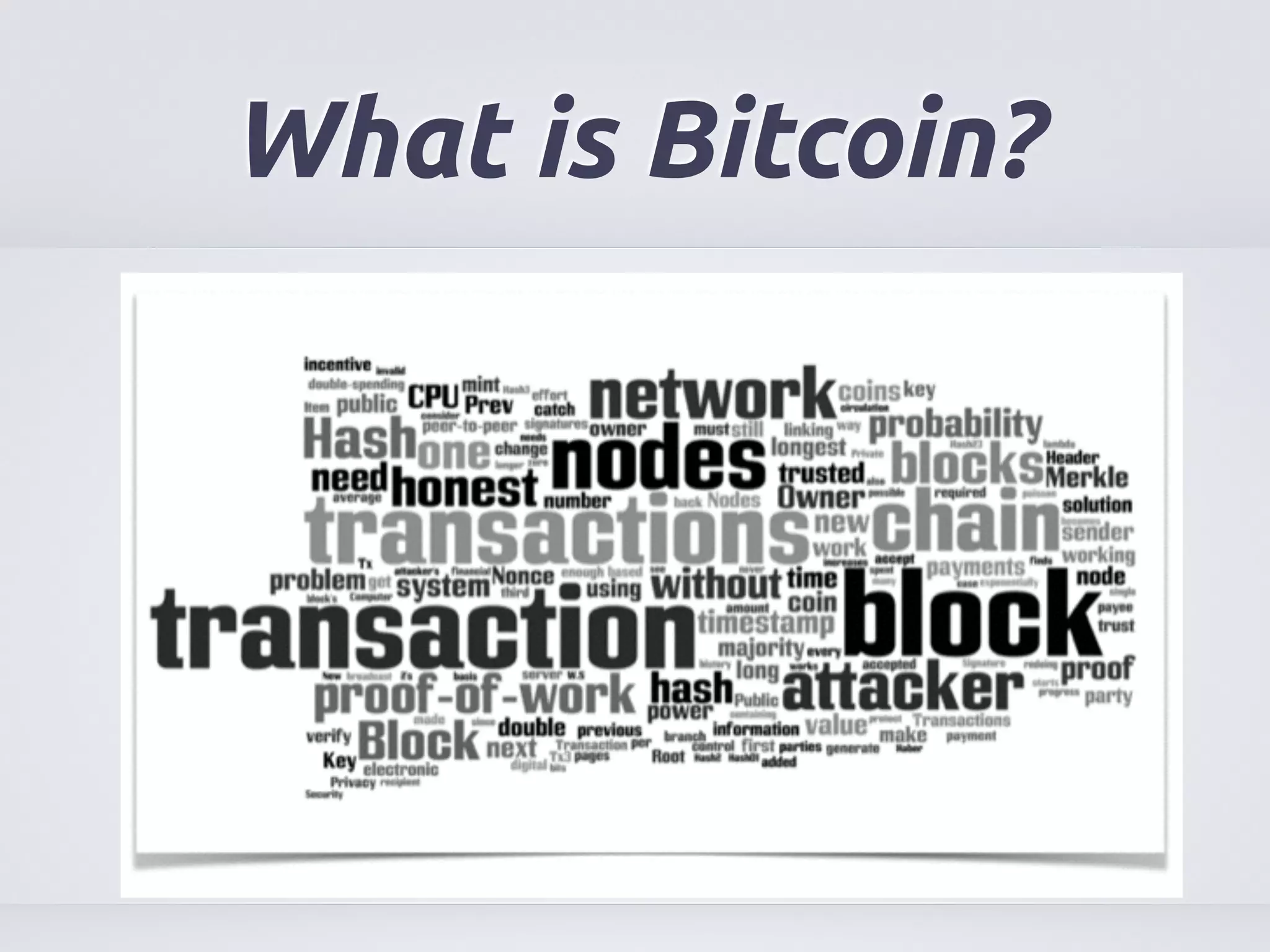 What is Bitcoin? 
 